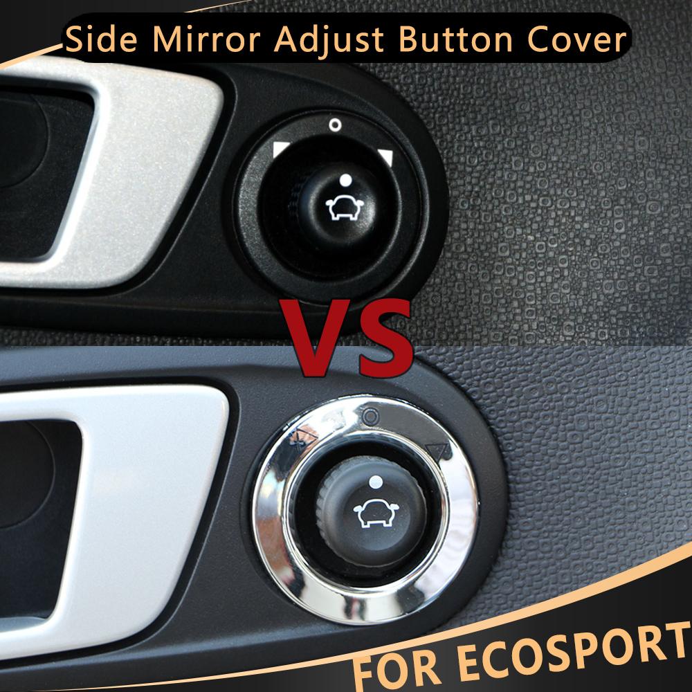 Хромированная боковая ручка регулировки зеркала заднего вида автомобиля, декоративная наклейка, отделка для Ford Ecosport 2013 - 2017