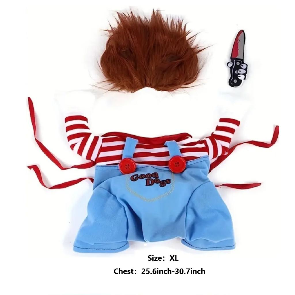 Hundeschreckliches Kostüm, Haustierkostüm, Хэллоуин, Косплей для Hunde, lustige Hundeparty-Kleidung, Hut, Weihnachtskostüm, Hundekleidung (S)