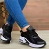 Fashion Plus Size Shoes for Women Autumn Fashion Lace Up Mesh Breathable Comfortable Platform Wedges Shoes Casual Sneakers Women