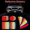 10PCS Reflective Warning Sticker Wheel Eyebrows Door Opening Stickers Diamond Wheel Reflective Strip Car Stickers Wheel Rim Protective Car Decal DIY