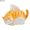 Lovely Cartoon Ginger Cat Ceramic Tissue Box Coffee Table Desk Decoration Creative Tissue Box Bedside Table Paper Towel Case