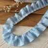 Luxury Blue Lace Trim Ruffle Flounce for DIY Dress Decoration