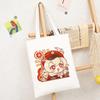 Genshin Impact Game Shoper Kawaii Bags Cute Cartoon Shopper Canvas Tote Bag Shopee Store Shoppers Handbags Women Shopping Bag