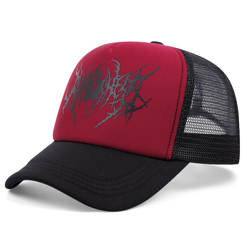 Готическая летняя мода Сетчатая кепка Бейсболка Кепки Snapback Хип-хоп кепки Регулируемая для улицы Мужчины Женщины Ковбойская солнцезащитная кепка