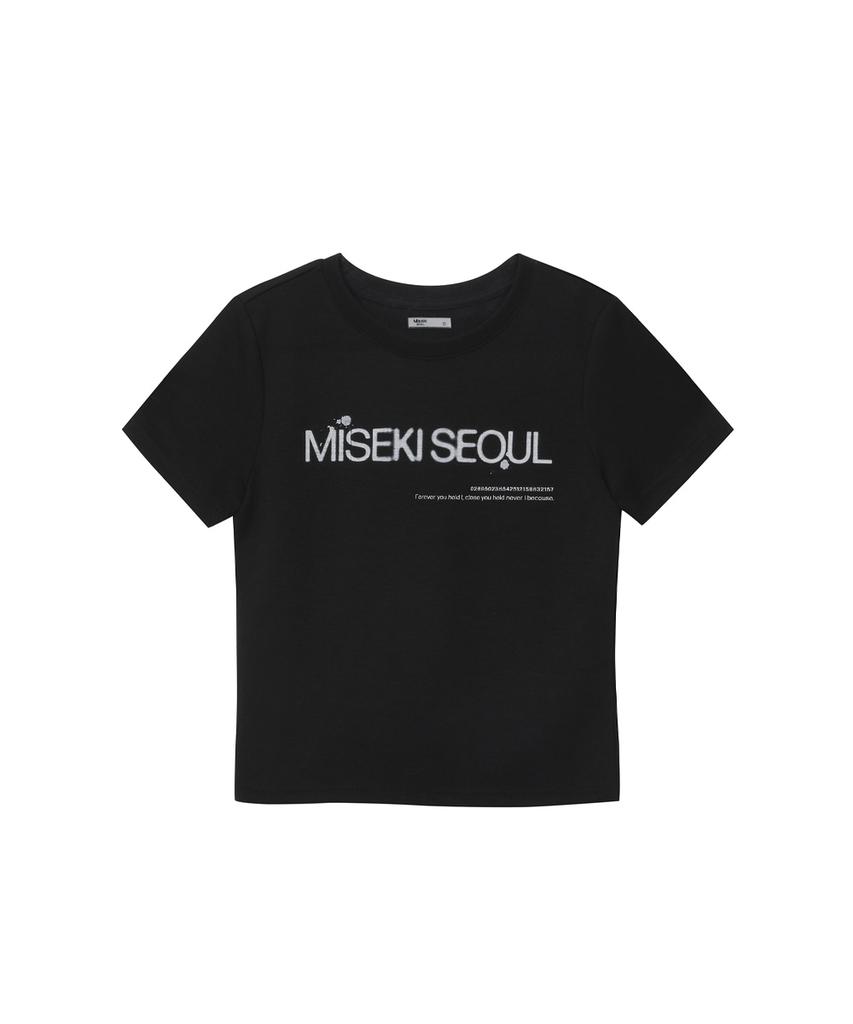 MISEKI SEOUL Logo Short Sleeves Black