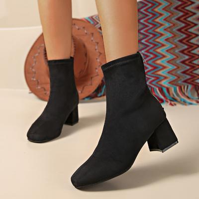 Высококачественная обувь для женщин, женские ботильоны, модные ботинки с застежкой-молнией сзади, современные ботинки для женщин, горячая распродажа, обувь больших размеров для женщин