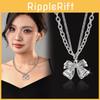 Ожерелье с бантом-бабочкой в современном стиле инс с регулируемой длиной, идеально подходящее для модных женщин