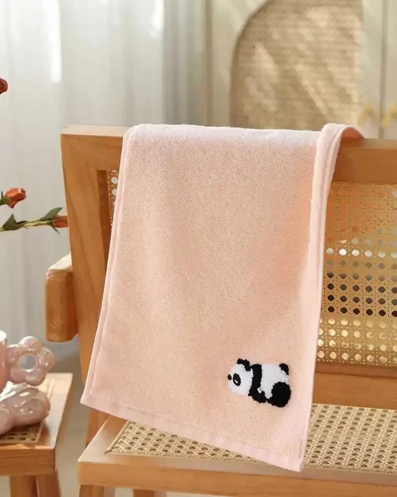 Cartoon Panda Baby Towel Cotton Face Hand Towel for Children Adult Soft Absorbent Kids Shower Washcloth Bath Towel 50x25cm