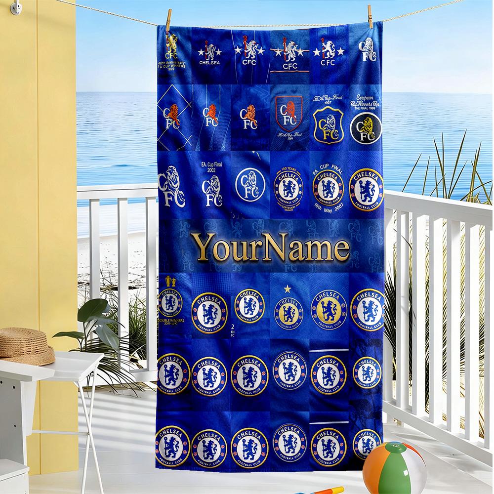 Chelsea Customizable Name Beach Towel Quick-Dry Soft Microfiber Portable for SwimmingBeachCamping Travel Beach AccessoriesGym