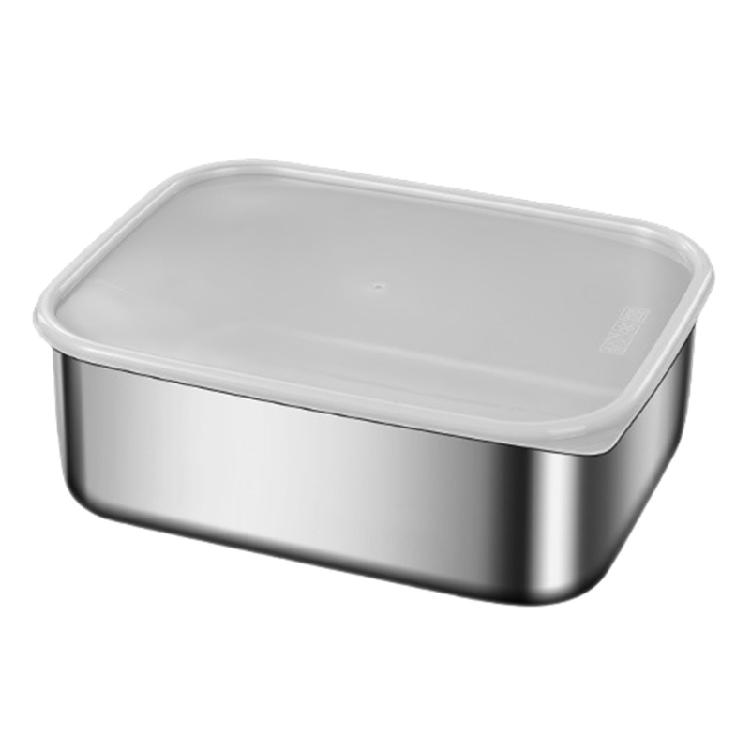 Stainless Steel Food Container with Lid Large Capacity Lunch Storage Box Meal Preparation Case Crisper for Daily Use