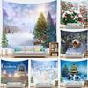 Christmas Theme Snow Christmas Tree Tapestry Bedroom Living Room Home Christmas Decoration