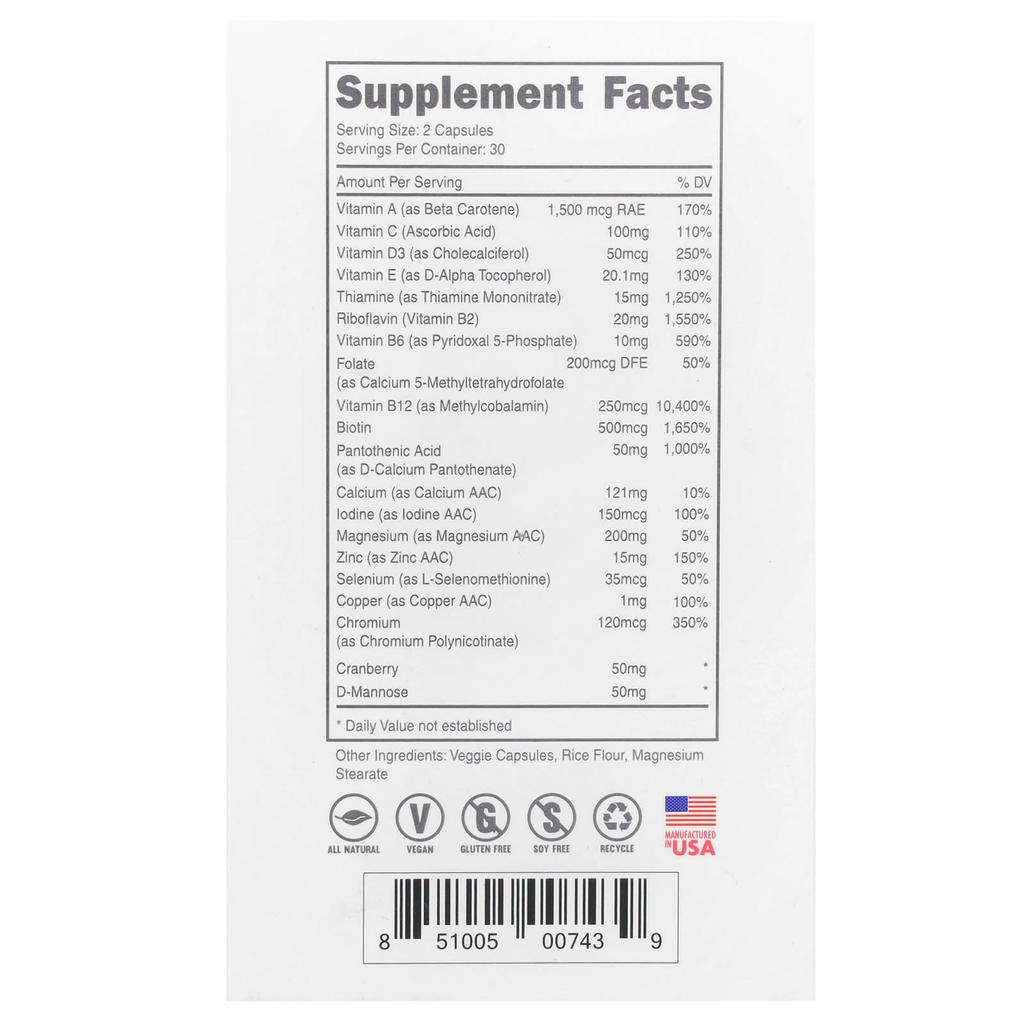 Multivitamin, 60 capsules