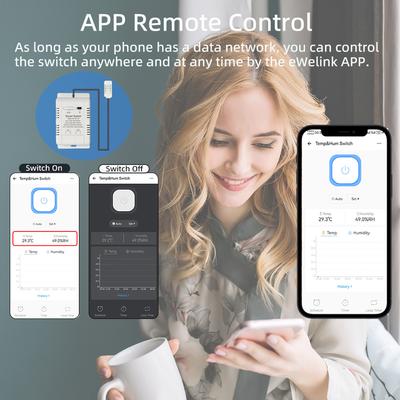 Ewelink WiFi Температурный переключатель Управление через мобильное приложение с поддержкой статистики данных IFTTT