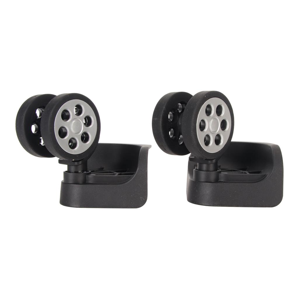 2pcs Luggage Wheels Replacement Locking 360 Degree Rotation Quiet Operation Flexible Universal
