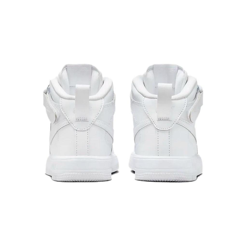 Nike Force 1 Mid EasyOn PS Тройные белые детские кроссовки FJ1917-111