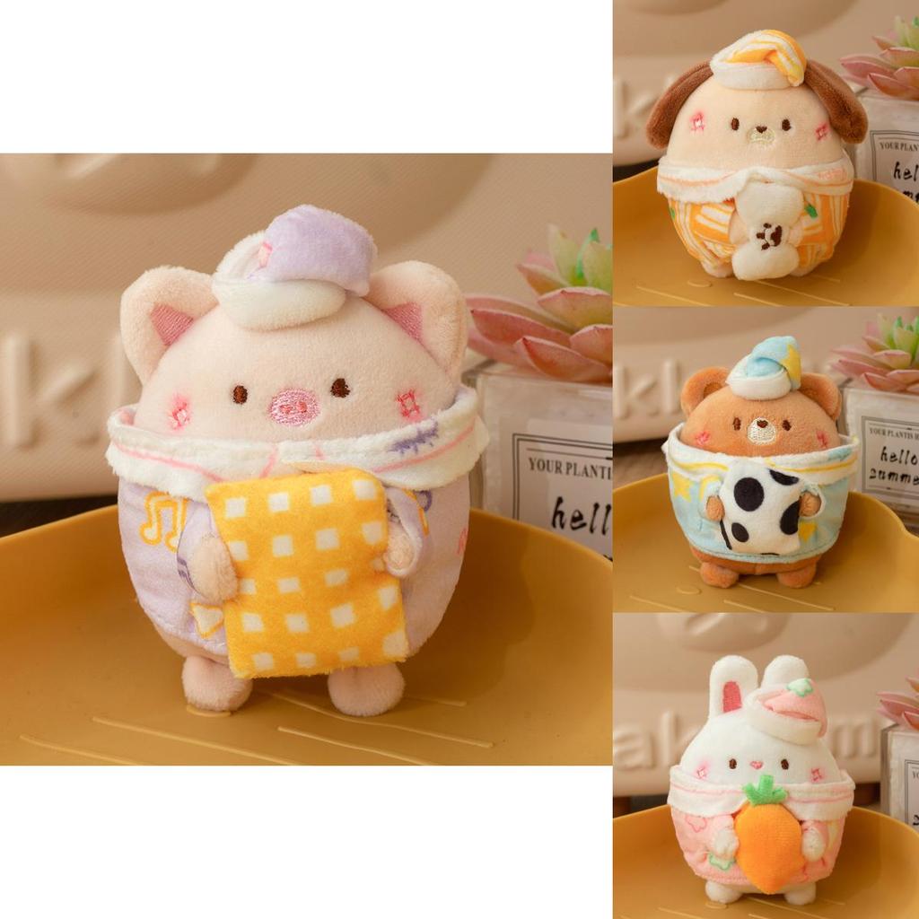 Cute Rabbit Bear Pig Fox Koala Pajamas Sleeping Design Plush Toy Pendant For Kids And Collectors