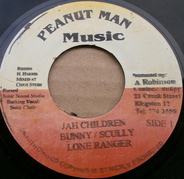 7-дюймовая пластинка BUNNY & SKULLY & LONE RANGER / BUNN - Jah Children / I Love You NONE Peanut Man Musi Ямайка Регги, Ска и Даб Б/У