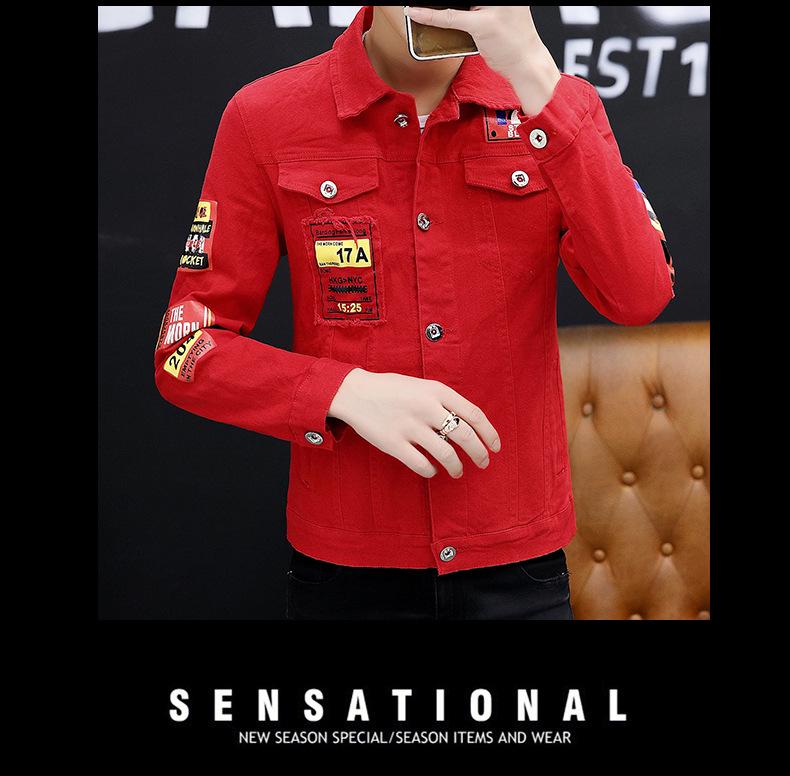 Мужская джинсовая куртка в корейском стиле Осень 2023 - Модная, Стильная, Молодежная мода для общительных мужчин Z