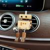 Горячая качающаяся деревянная фигурка человечка Украшение для автомобиля Маленькие украшения Робот-фигурка с качающимися ногами Милый деревянный человечек Автомобильные хорошие украшения