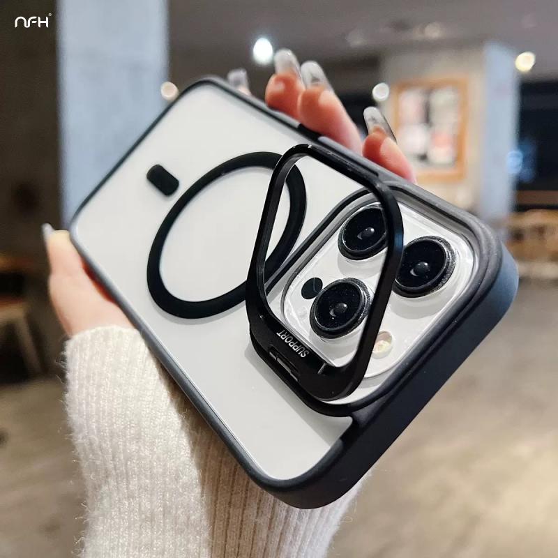 Роскошный магнитный держатель для объектива Magsafe, подставка, чехол для телефона для iPhone 16 Pro Max для iPhone 11 12 13 14 15 Plus 16E, защитная крышка