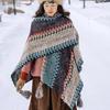 Warm Triangle Scarves Ethnic Cape Tassel Stoles Women Scarf Bohemia Scarf Neck Wrap Women Shawl