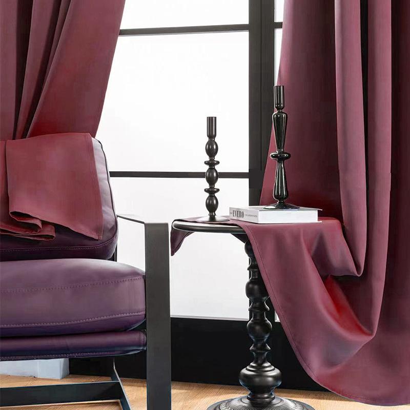 Современные простые однотонные затемняющие шторы для спальни, звукоизоляционные шторы для отелей