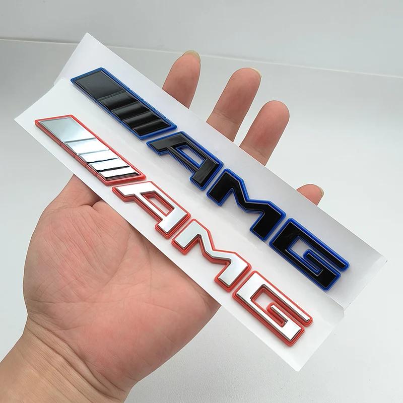 New 3D ABS Logo AMG Emblem Letters Sticker Car Badge for Mercedes Benz Brabus A B C E S CLA CLS GLC GLE GLS G Class Accessories AL1