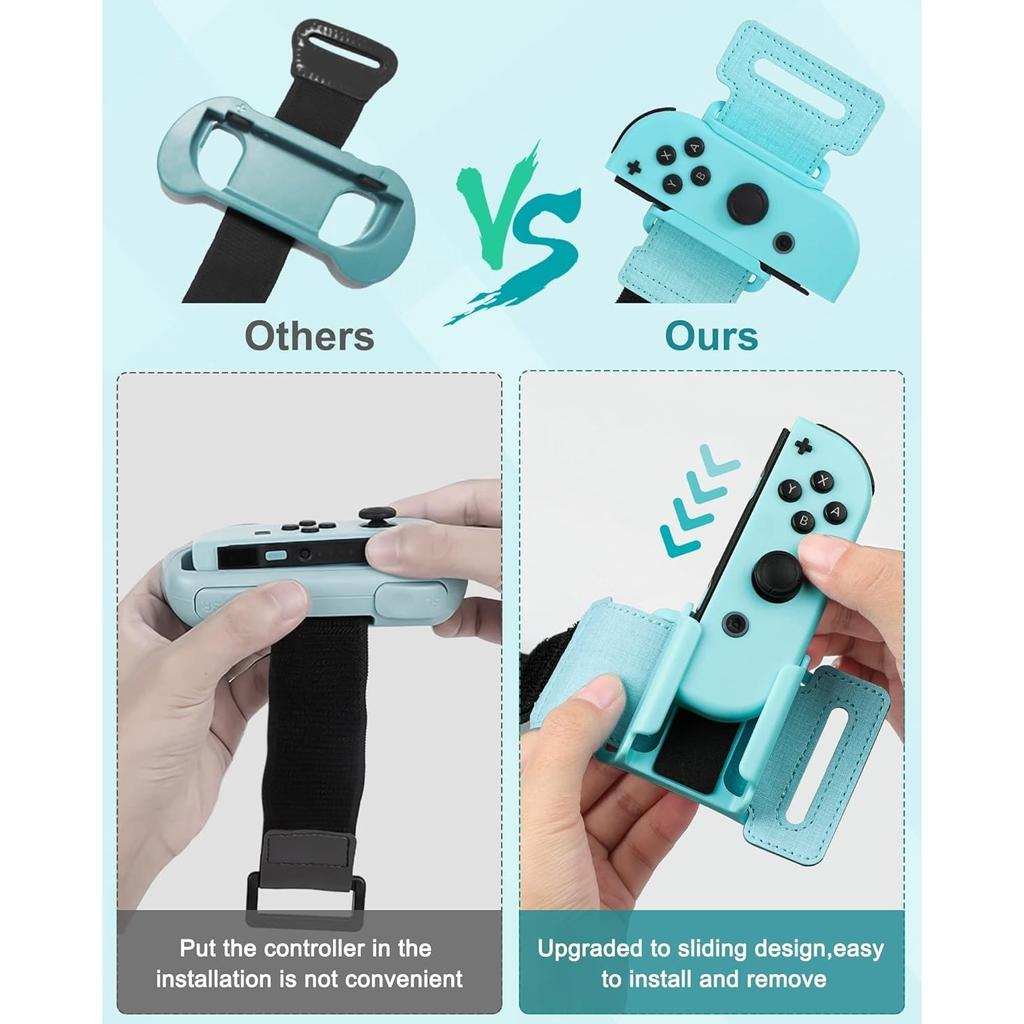 2 шт. Чехол для геймпада, портативный, чувствительный, ударопрочный, без помощи рук, регулируемый эластичный ремешок для геймпада, контроллера для переключателя/переключателя OLED
