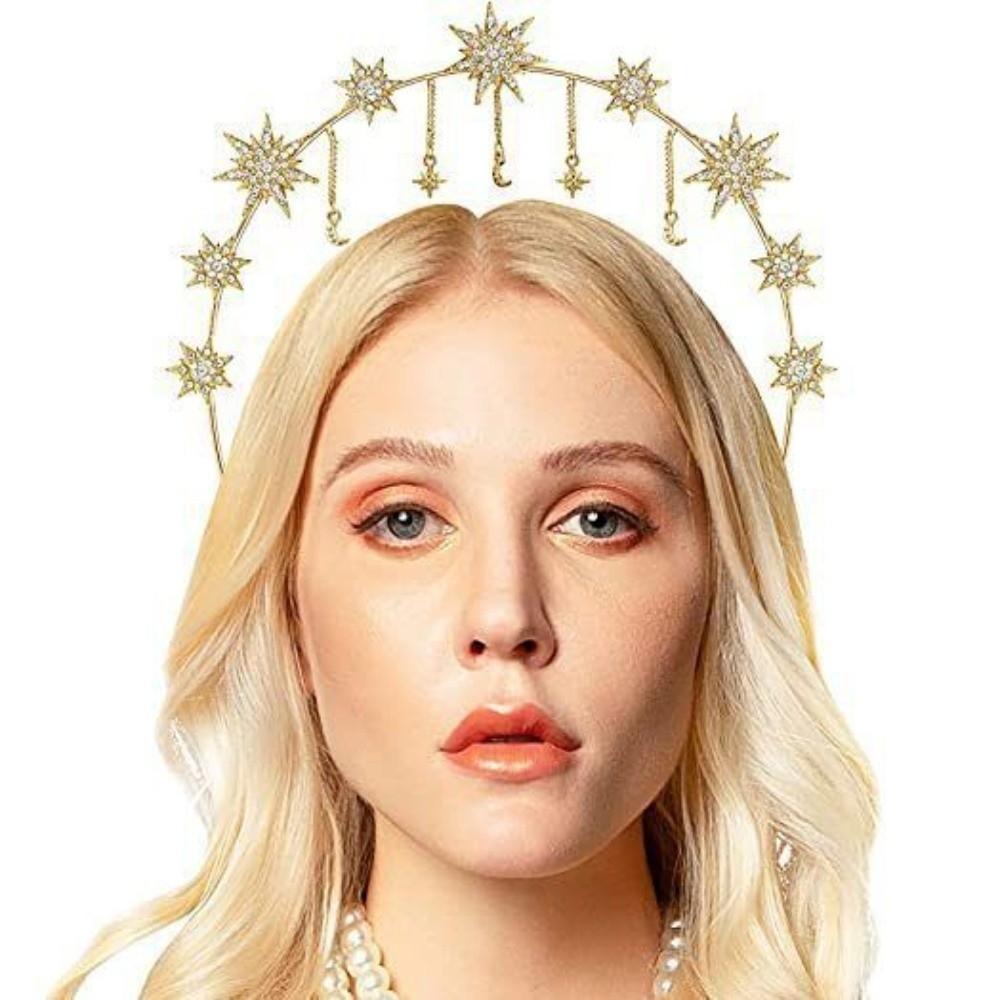 Готическая Корона Солнца Слава Лолита Ренессанс Косплей Повязка на Голову Великолепный Шипастый Головной Убор Косплей Мероприятие