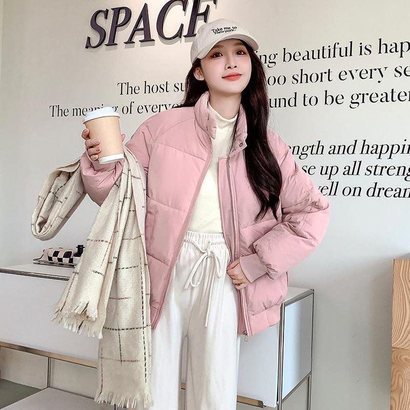 New Stand-up Collar Cotton-padded Clothes Women's Trendy Winter Clothes Short Loose Thickened Warm Jacket Bread Clothes Jacket