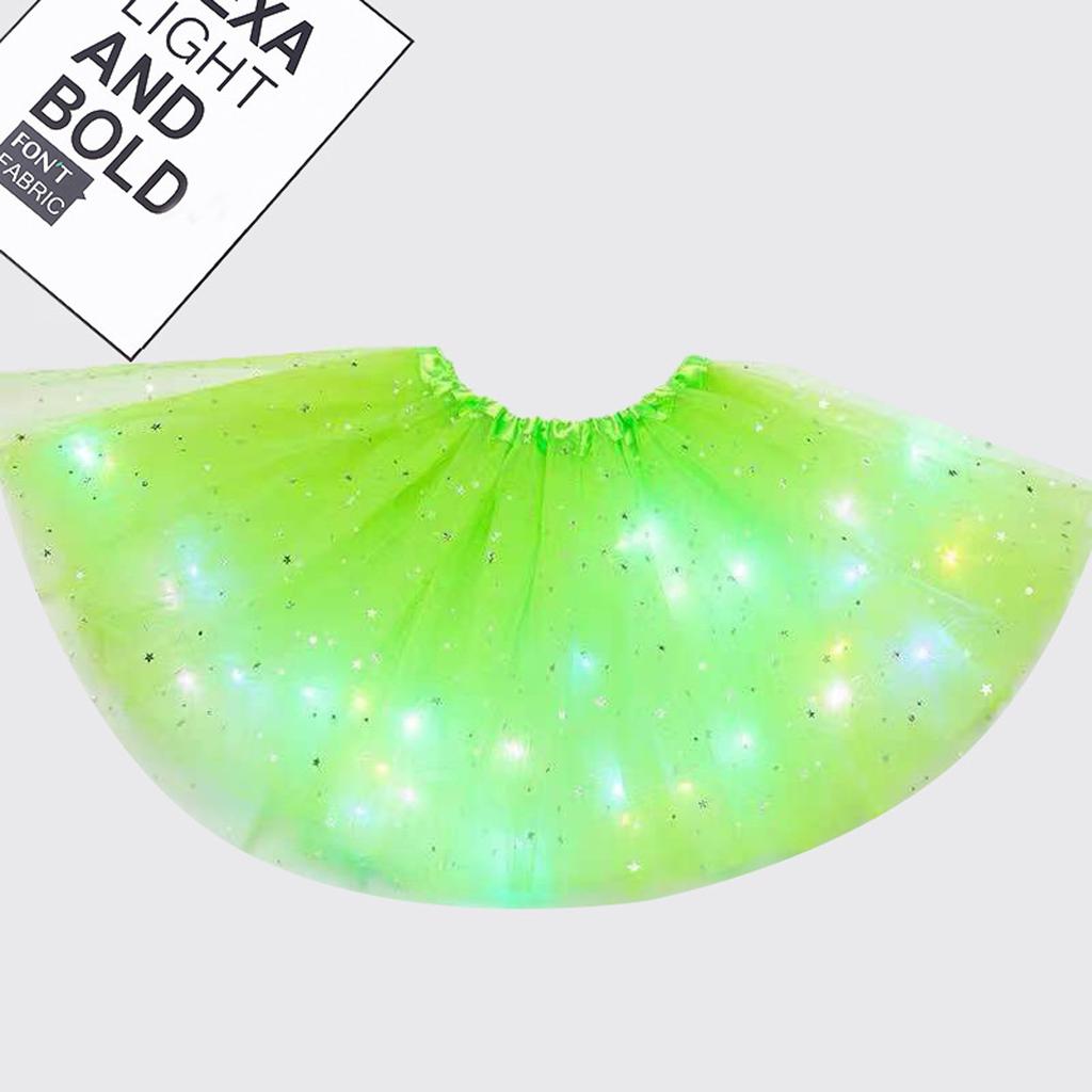 Children's Luminous Yarn Skirt Ballet Skirt Dance Costumes Yarn Skirt Performance Props LED  Costumes