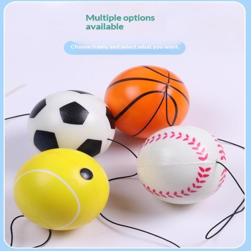 Interactive Play with 3PCS Elastic Sponge Balls for Kids Durable Design with Nylon String Perfect for Indoor Outdoor Activities