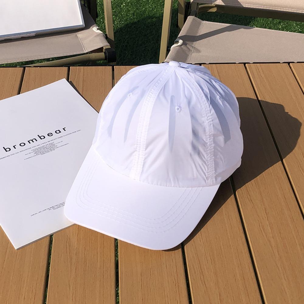Solid Color Quick-Drying Baseball Cap Korean Style Peaked Cap Casual Solid Color Sun Hat Outdoor