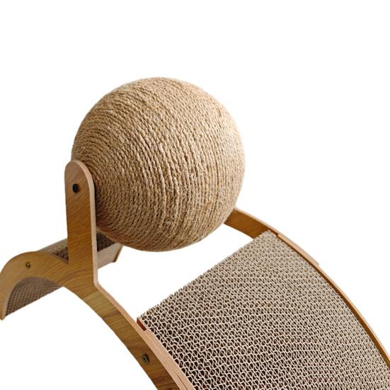 Арка для царапания кошек и мяч Интерактивный мяч для царапания кошек Арочная когтеточка с деревянной рамой