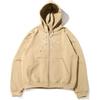 Solid Color Loose Zip Hoodie Men Tops Khaki DH5042-247