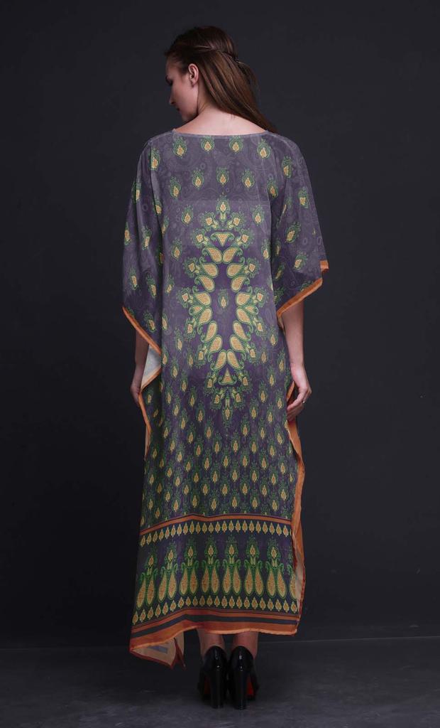 Phagun Floral & Paisley Ladies Kaftan Holiday Loungewear Maxi Dress Beach