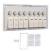 8 Gang Toggle Switch Panel Aluminium Waterproof Switch Control Panel with Overload Protector and Red LED