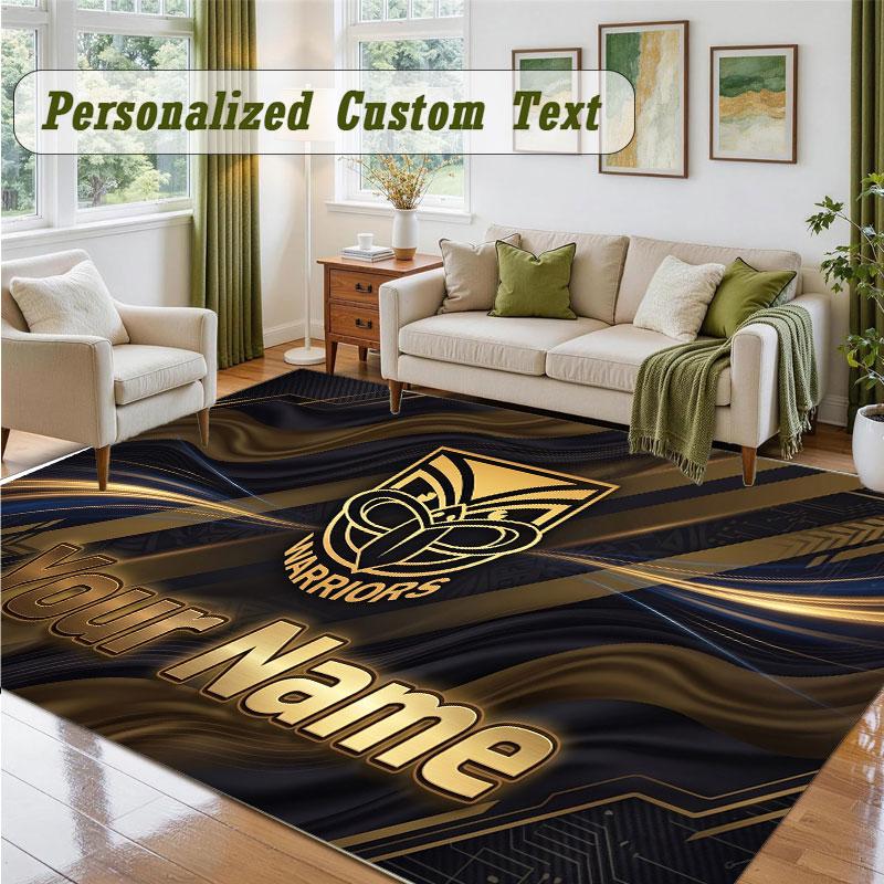 Crystal Velvet Square Rug Custom NameWigan Warriors Pattern Non Slip Home Floor Decor Rug
