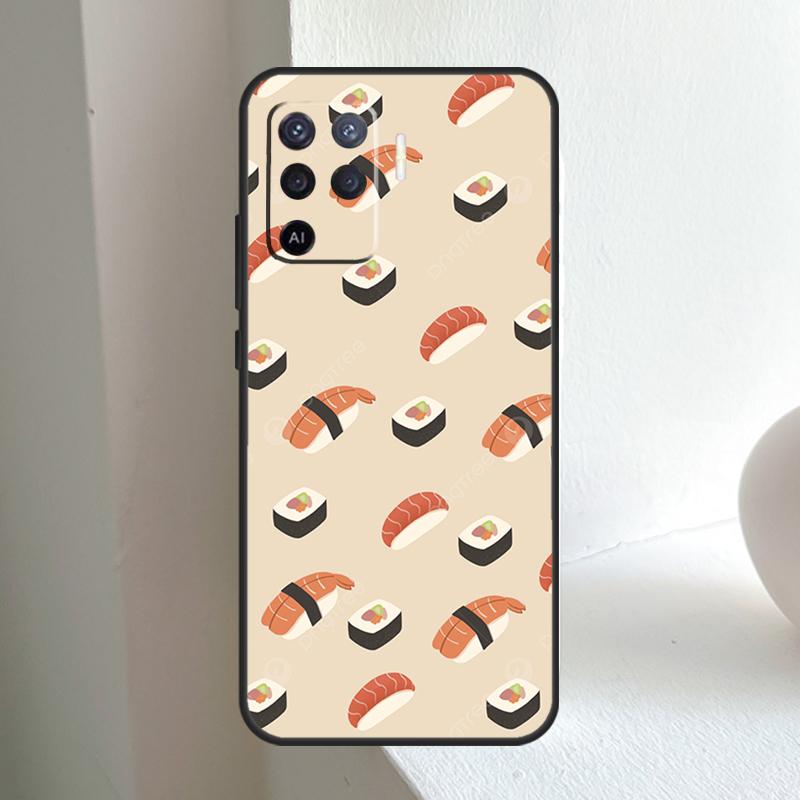 Японская еда Суши Для OPPO A80 A60 A40 A5 A6 Pro A15 A17 A57 A16 A76 A96 A18 A38 A58 A78 A98 A54 A74 A94 Чехол