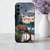Изящный Чехол для Телефона с Изображением Оленя Сика для Samsung Galaxy A73,A72,A71,A70,A53,A52,A51,Мягкий Силиконовый Черный Чехол