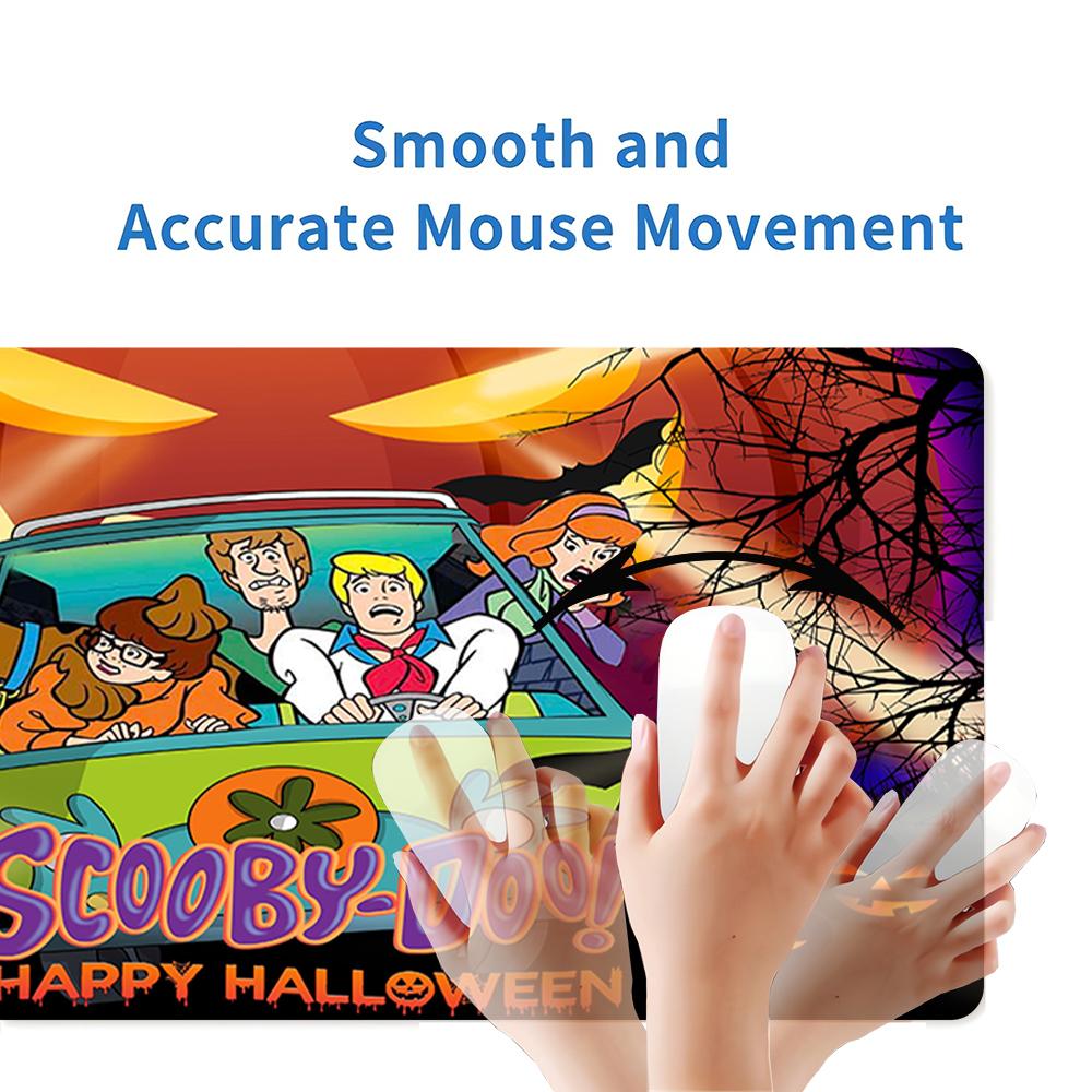 Scoobydoo Halloween Mystery Large Gaming Mouse Pad Nonslip Rubber Base Waterproof Desk Mat For Office Pc Laptop