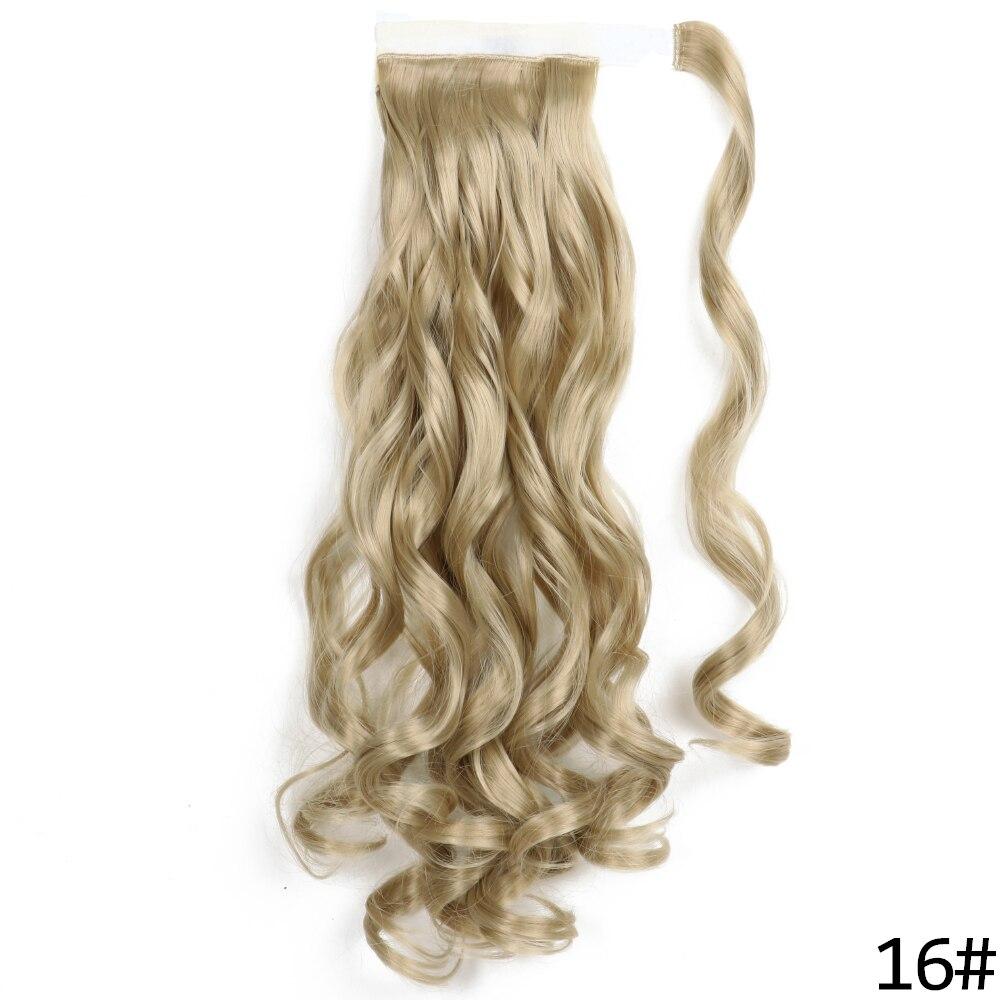 MERISIHAIR Women Long Straight Wrap Around Ponytail Synthetic Fiber Long Straight Wavy Hair Extensions Daily Wear
