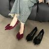Fashion Shoes for Women 2024 Autumn Elegant Butterfly Knot Women's Pumps Stylish Pointed Toe Dress Shoes Sexy Stiletto Red High Heels