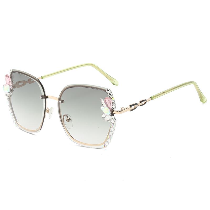 Солнцезащитные очки со стразами для женщин с бриллиантовой огранкой, солнцезащитные очки с защитой от ультрафиолета, роскошные морские очки
