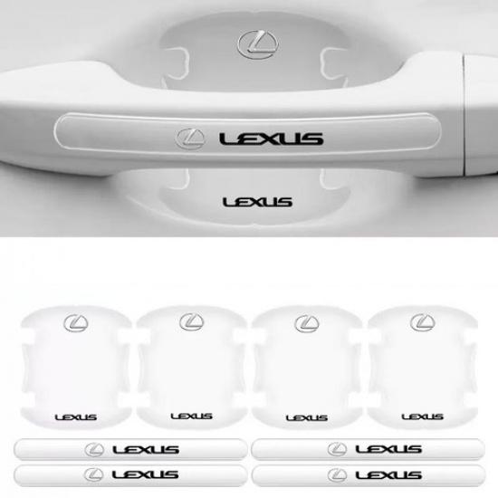 8PCS Clear Car Door Handle Bowl Protector Scuff Guard Anti Scratch For Lexus