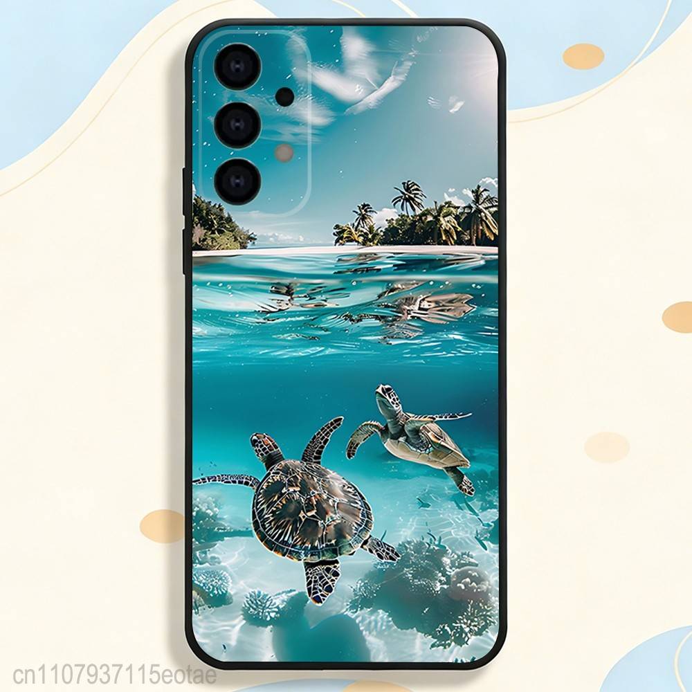 Cool Ocean Turtle Phone Case for Samsung S26 S24 S22 S25 Ultra S9 S20 FE S23 Plus S10 S21 Shockproof Funda Cover
