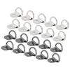 ACROPIX 20pcs D Shape Tie Down Anchor Lashing Rings for Car Truck Trailer Cargo RV Boat Silver Tone Titanium Tone