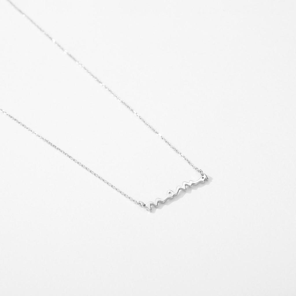MODIAN Classic Design 925 Sterling Silver Letter Mama Pendant Necklace For Women Mom Mama Mother's Day Birthday Christmas Gift