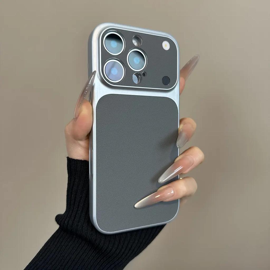 Деловой однотонный чехол с текстурой кожи для iPhone 17 Air 16 15 14 Plus 13 Pro Max, матовый, противоударный, с защитой объектива