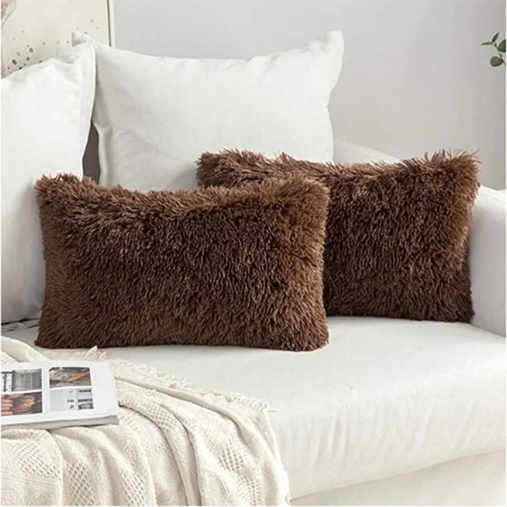Rectangular Shape Crystal Plush Pillow Plush Mink Plush Pillow Nordic Pillowcase Living Room